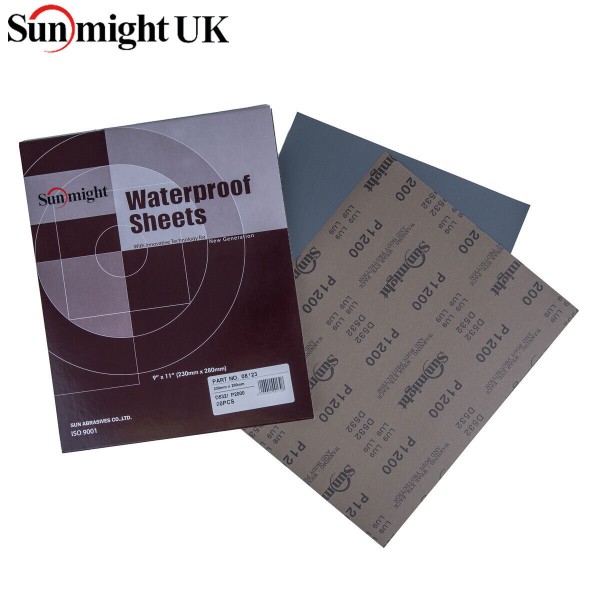 Sunmight Sanding Sheets Wet and Dry Waterproof 230x280mm Grit P320-3000