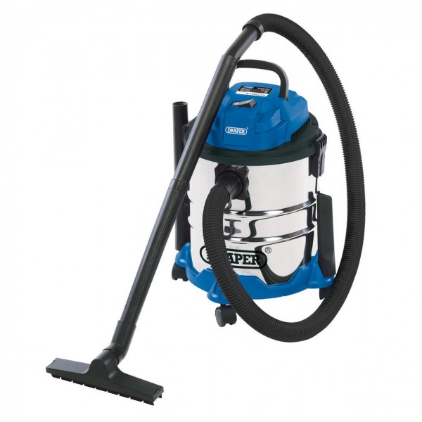 230V Wet and Dry Vacuum Cleaner with Stainless Steel Tank 20L 1250W