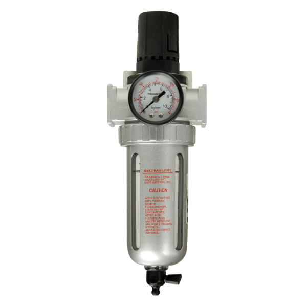 Air Regulator & Filter, 1/4" Inlet/Outlet, Wall Mounted