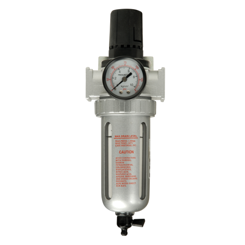 Air Regulator & Filter, 1/4" Inlet/Outlet, Wall Mounted