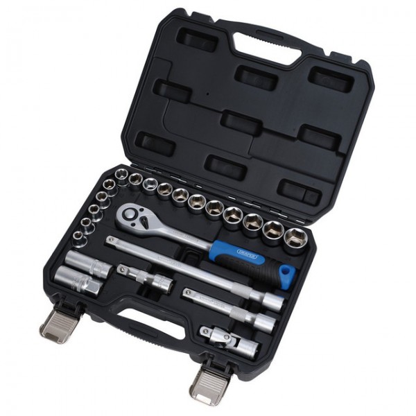 Draper HI-TORQ® Metric Socket Set, 1/2" Sq.. Dr. (23 Piece) 
