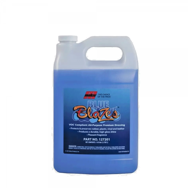 Malco Blue Blazes ALL-IN-ONE DRESSING VOC Rubber Plastic Vinyl Leather 3.785 L