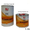 RJ PRODUCTS E10 MS EASY 2K CLEAR COAT 1L With 0.5L FAST HARDENER KIT 1.5L KIT