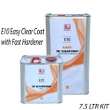 RJ PRODUCTS E10 MS EASY 2K CLEAR COAT 5L With 2.5L FAST HARDENER KIT 7.5L KIT
